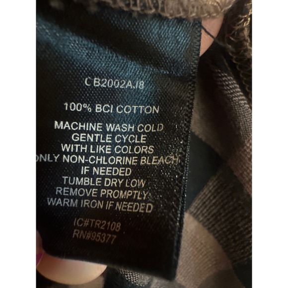 Sanctuary Womens Brown Black Plaid Button Down Shirt western tunic Size S boho - Picture 8 of 8